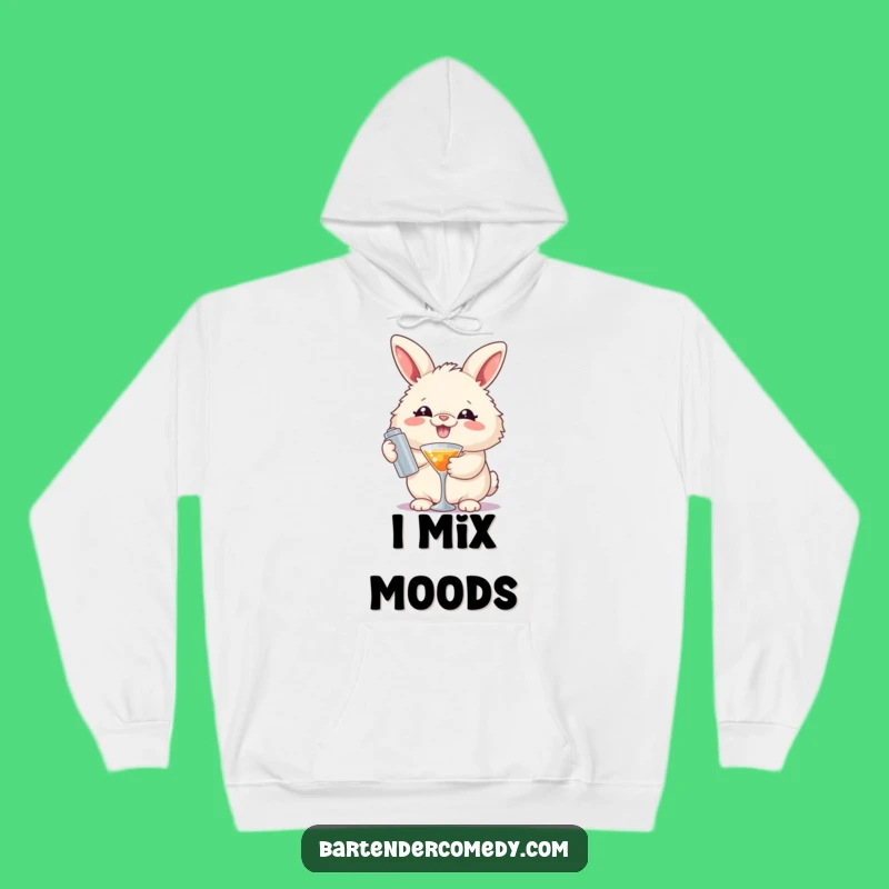 Cozy Funny Rabbit Mixologist Hoodie: Stay Warm and Laugh Out Loud!