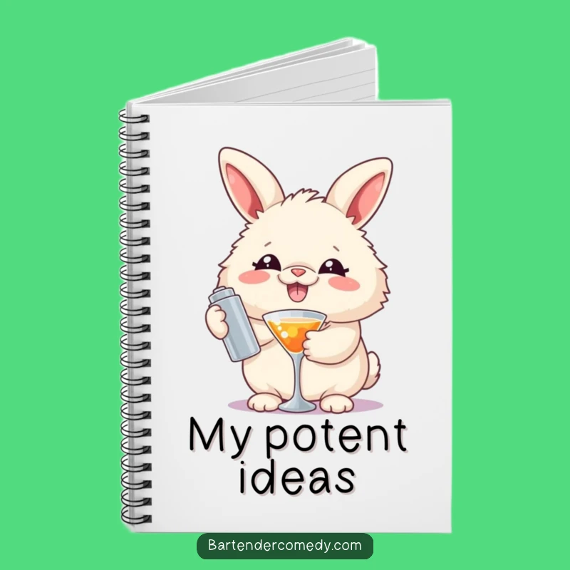 Funny Rabbit Mixologist Notebook: Jot Down Ideas with a Cheerful Bartender!